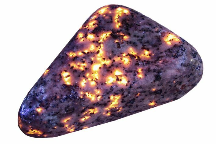 Polished Yooperlite Pebble - Highly Fluorescent! #178691
